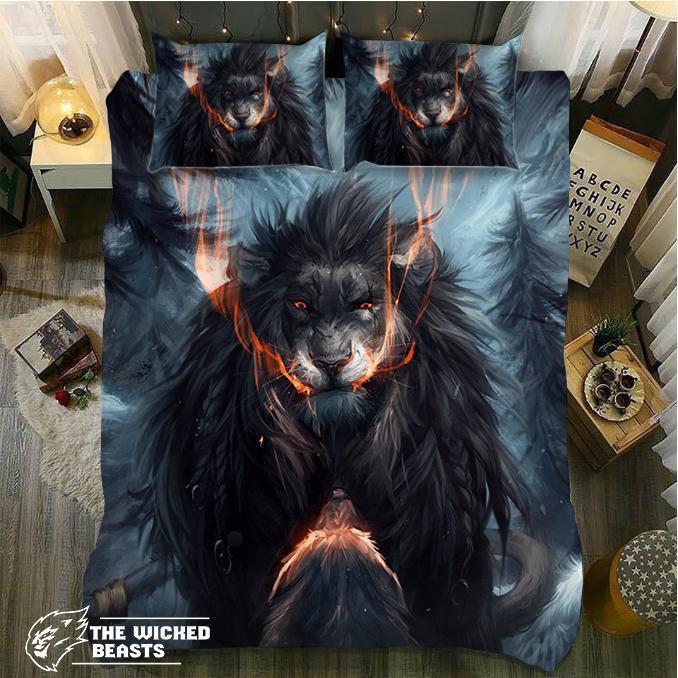 Winter Lion3D Customized Duvet Cover Bedding Set