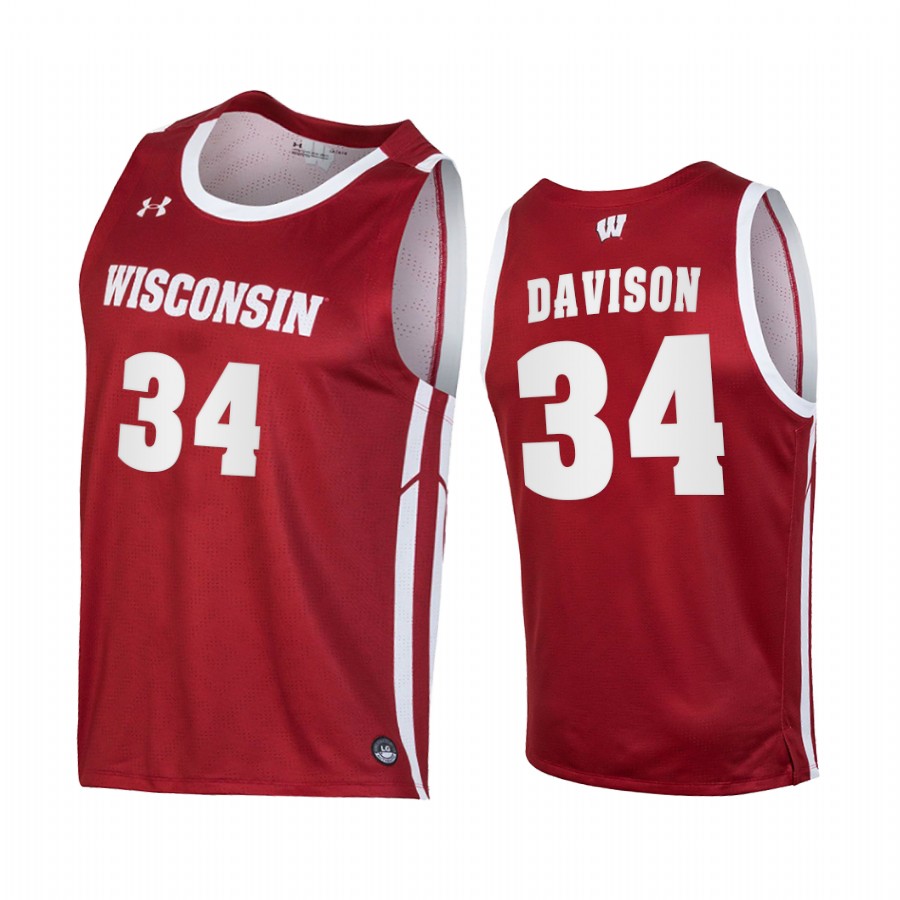 Wisconsin Badgers Brad Davison Red 2020-21 College Jersey