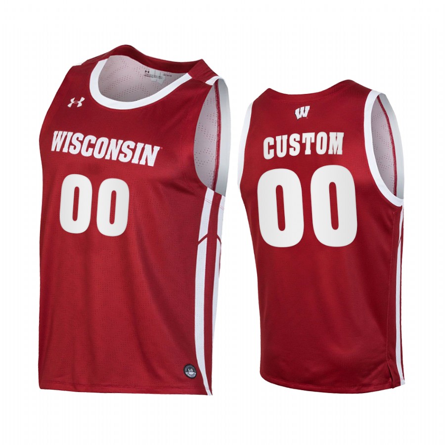 Wisconsin Badgers Custom Red 2020-21 College Jersey