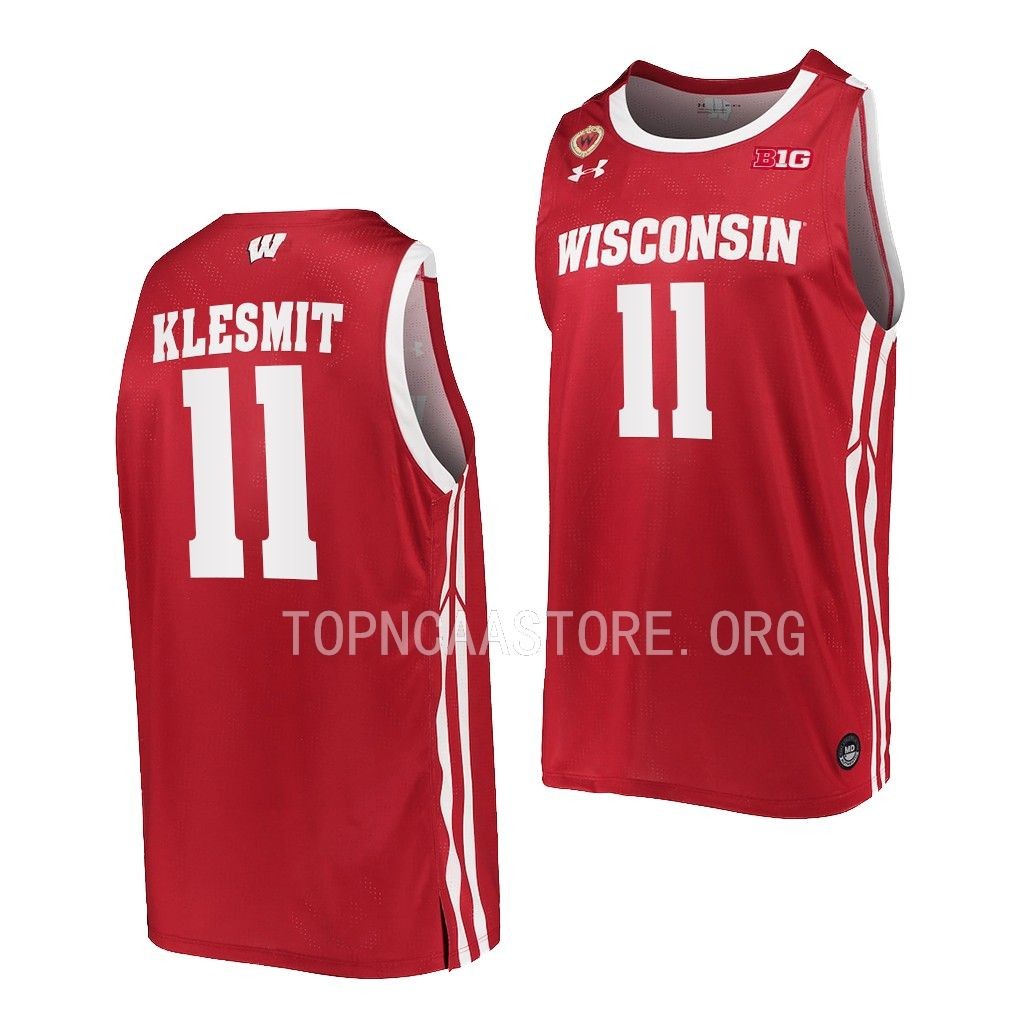 Wisconsin Badgers Max Klesmit Red #11 Jersey 2022-23 Away