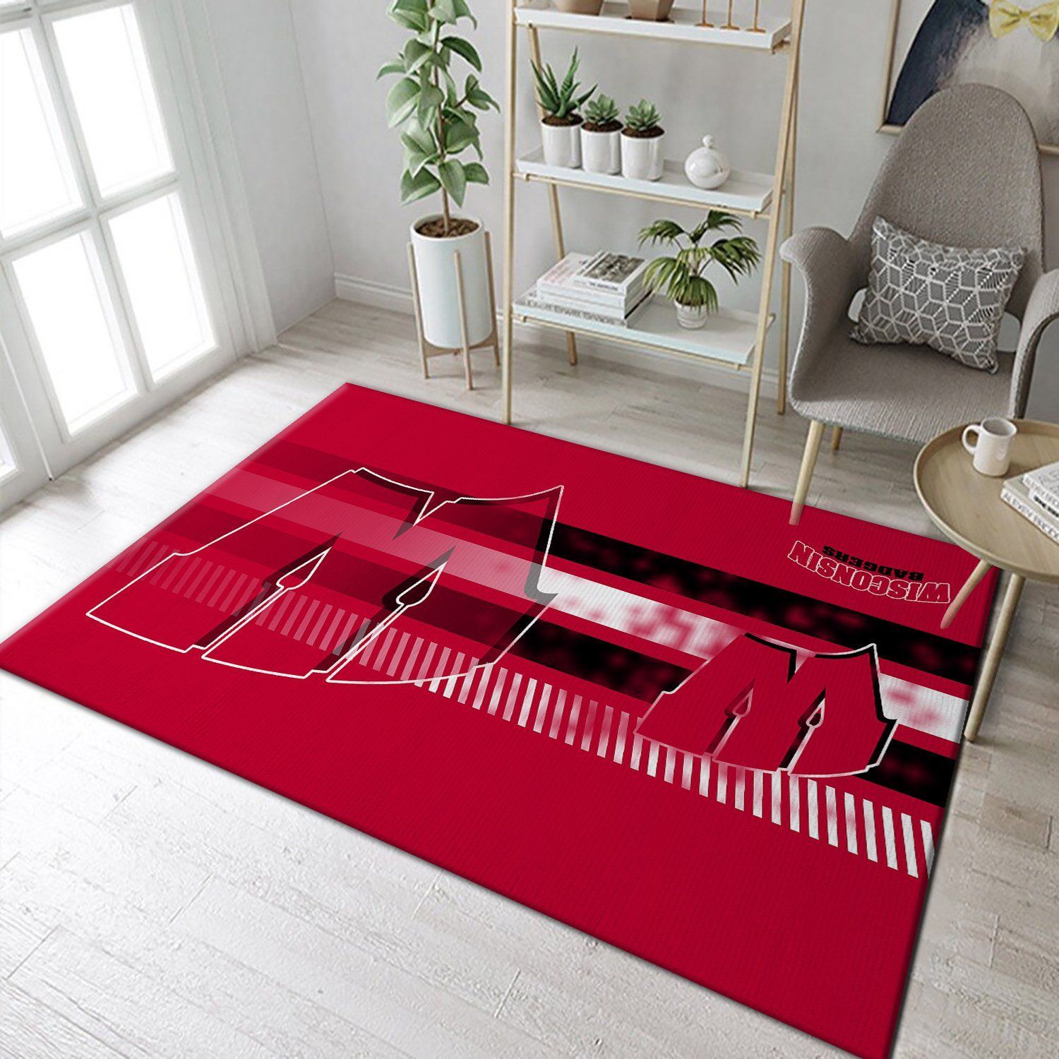 Wisconsin Badgers NCAA Rectangle Rug – Custom Size And Printing