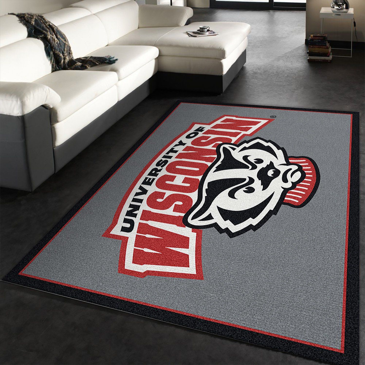 Wisconsin Badgers Rectangle Rug – Custom Size And Printing