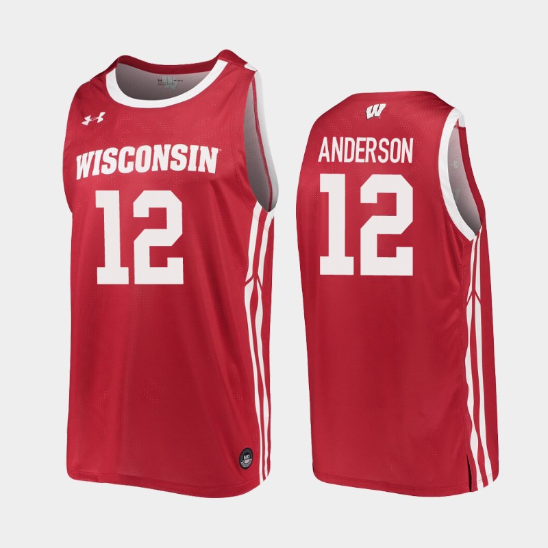 Wisconsin Badgers Wisconsin Badgers Trevor Anderson Red 2019-20 College Jersey