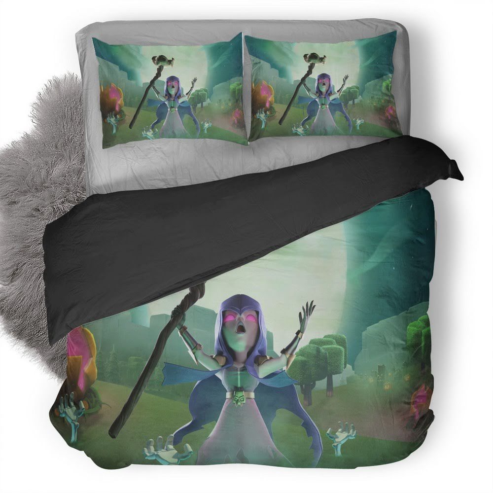 Witch Clash Of Clans 3D Customized Duvet Cover Bedding Set