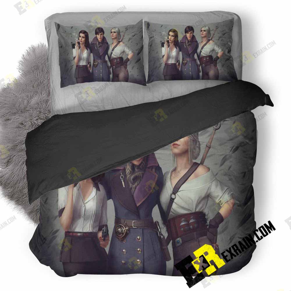 Witcher Assassins Bioshock Girls Crossover Z5 3D Customized Duvet Cover Bedding Set