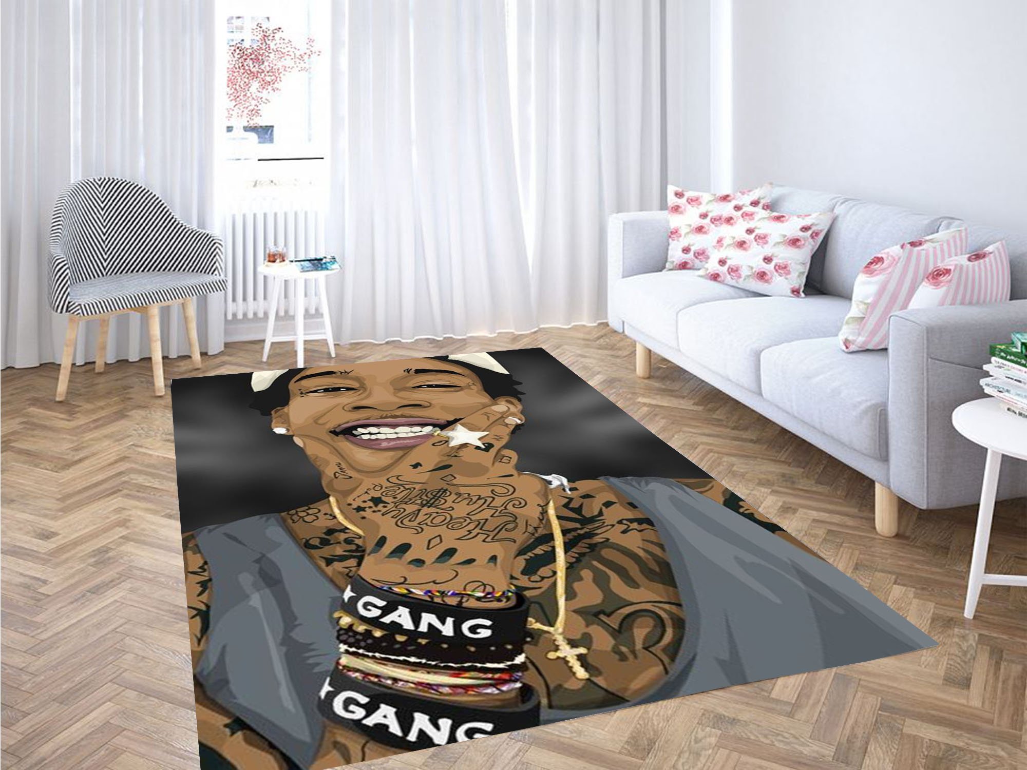 Wiz Khalifa Wallpaper Carpet Rectangle Rug