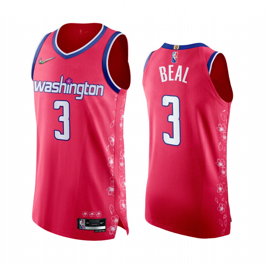 Wizards #3 Bradley Beal Pink Jersey Cherry Blossom City Edition 2022