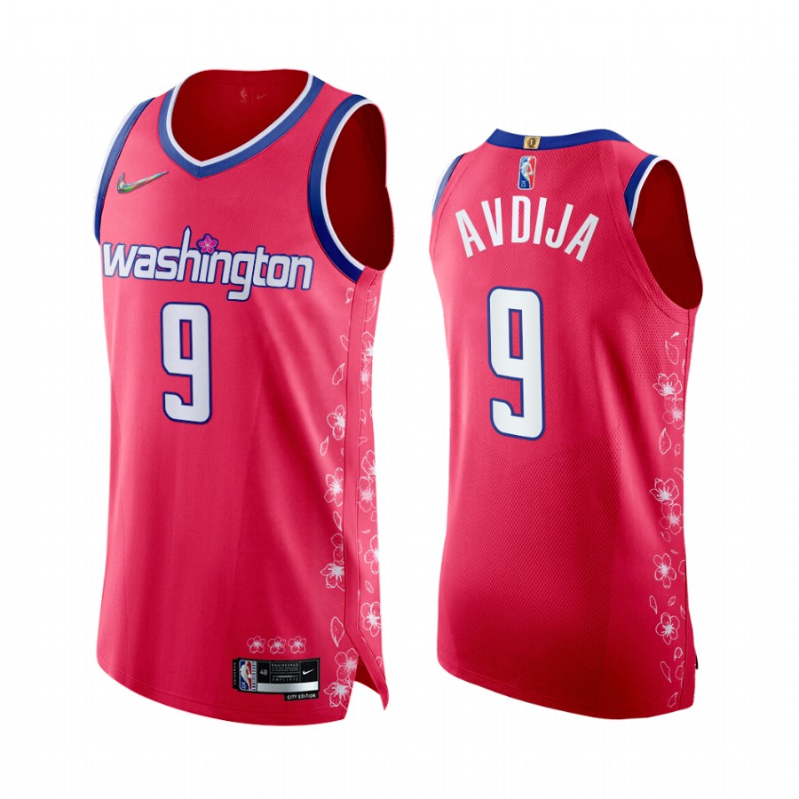 Wizards #9 Deni Avdija Pink Jersey Cherry Blossom City Edition 2022