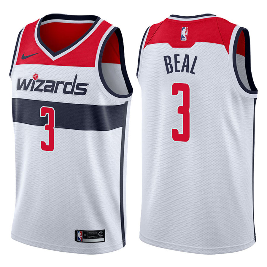 Wizards Male Bradley Beal #3 2017-18 Association White Jersey