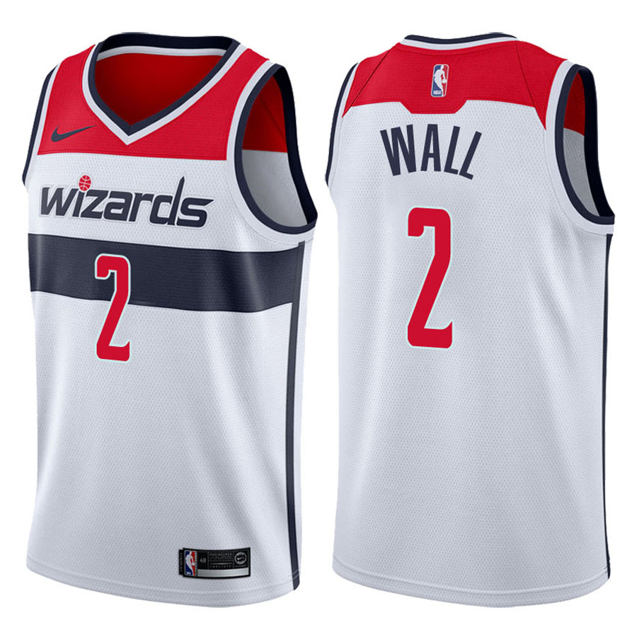 Wizards Male John Wall #2 2017-18 Association White Jersey