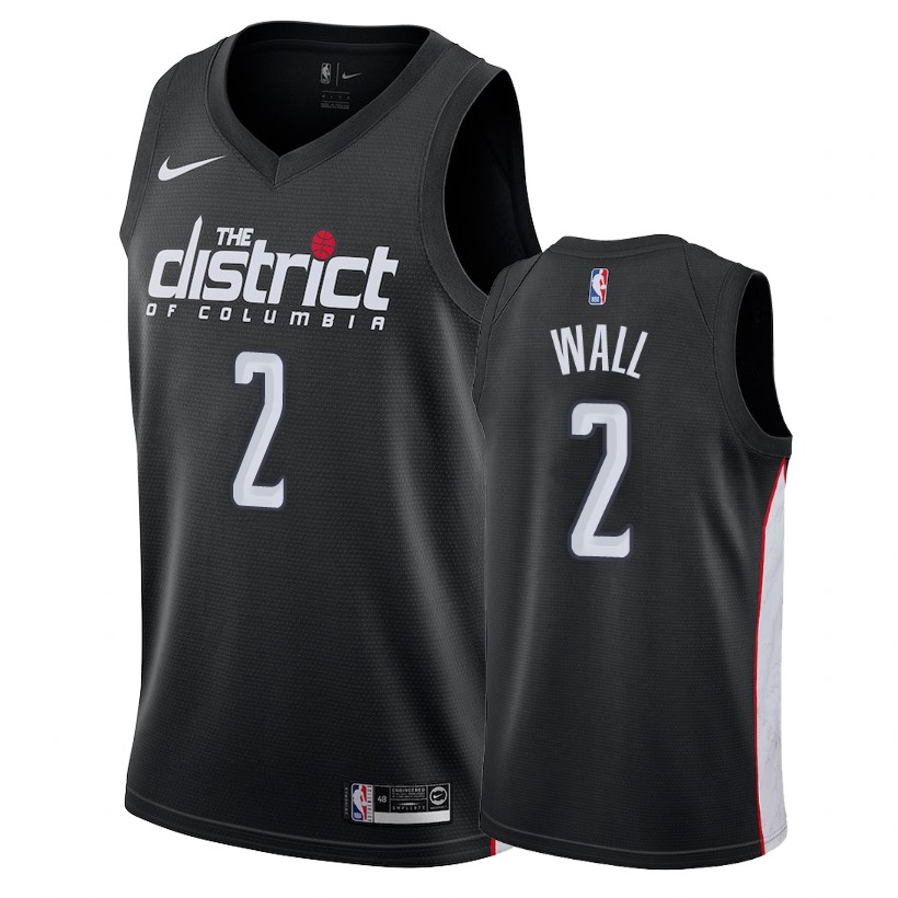 Wizards Male John Wall #2 2018-19 City Black Jersey