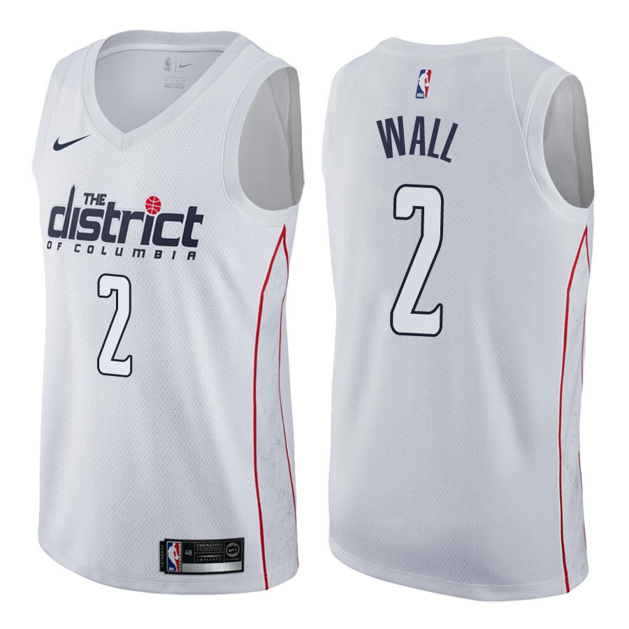 Wizards Male John Wall #2 City Edition White Jersey