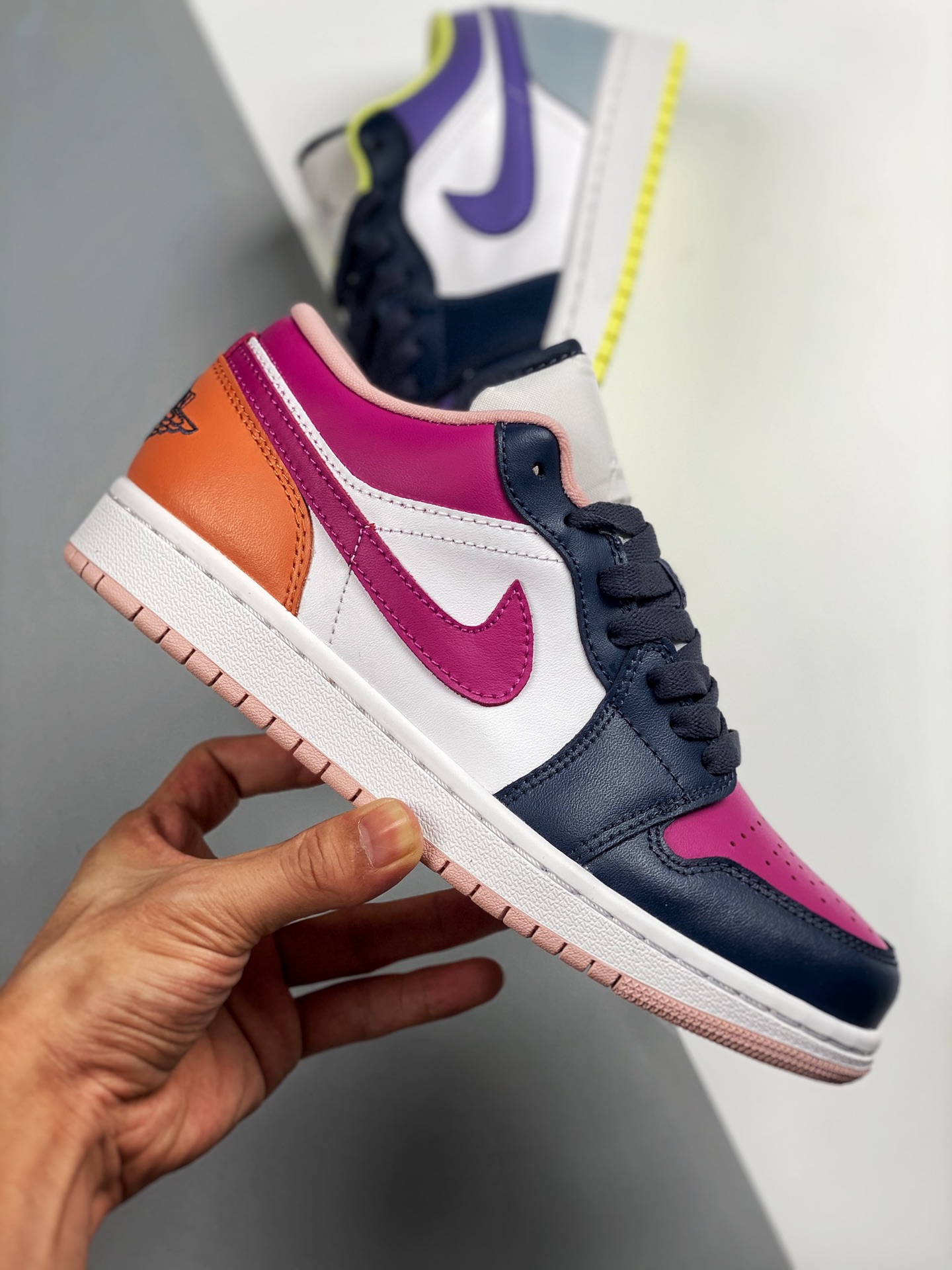 Wmns Mismatched Air Jordan 1 Low Purple Magenta White For Sale