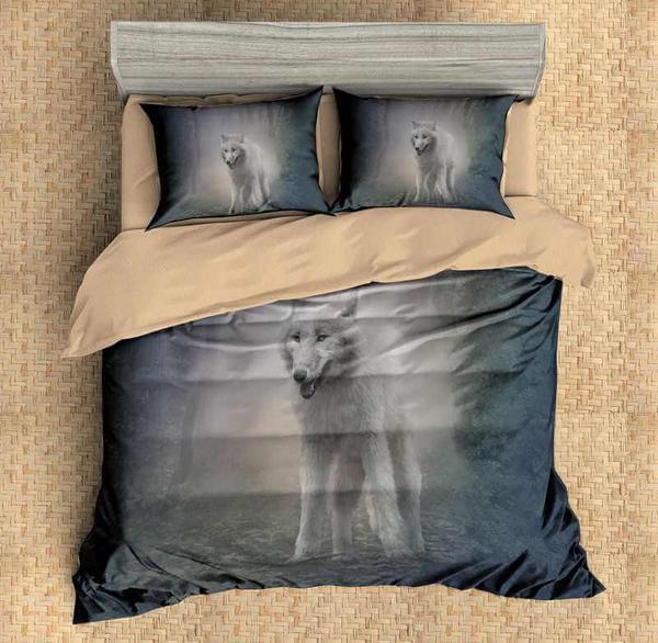 Wolf 3D Customized Duvet Cover Bedding Set