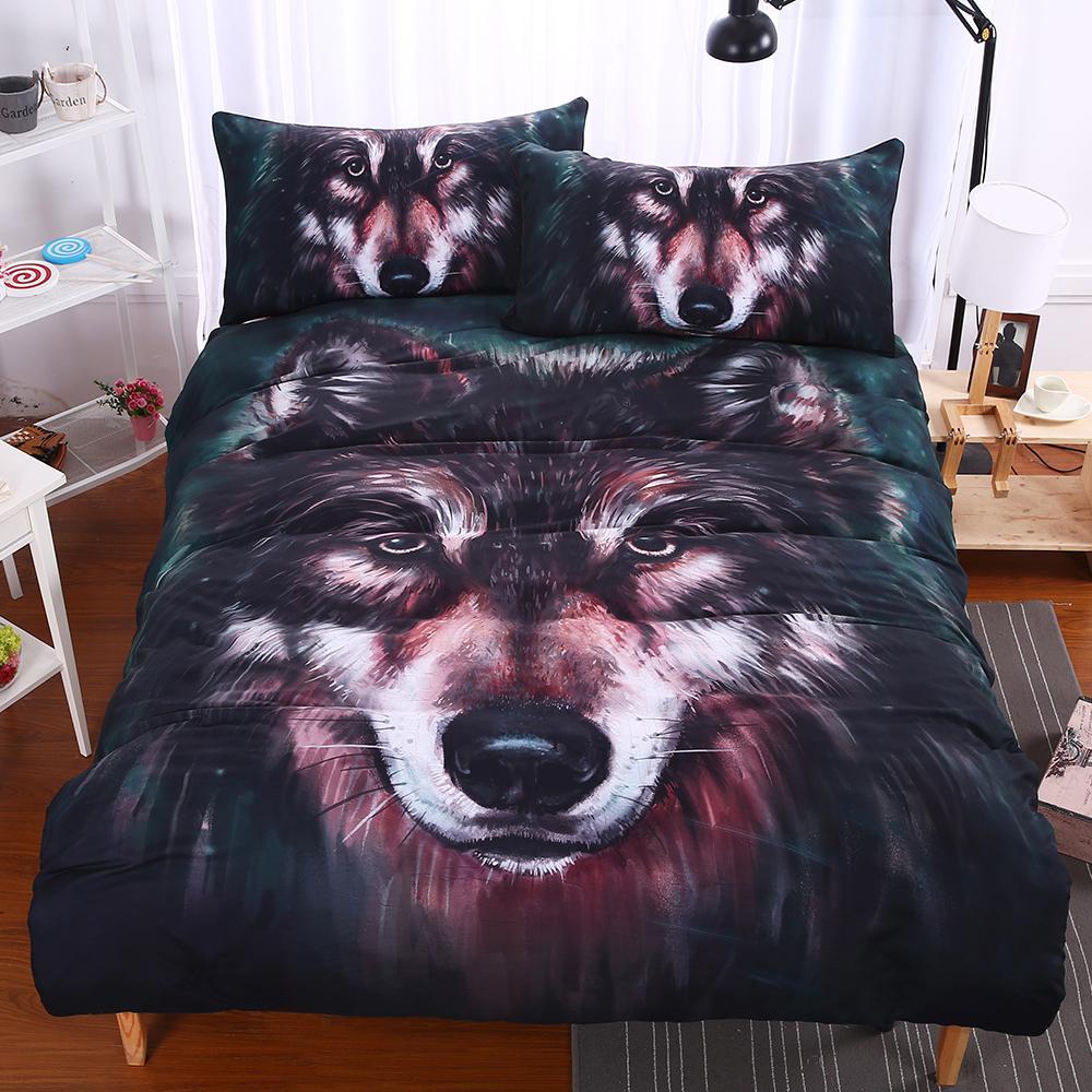Wolf 3D Painting3D Customized Duvet Cover Bedding Set
