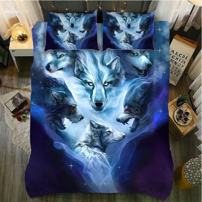 Wolf Apocalypse 3D Customized Duvet Cover Bedding Set