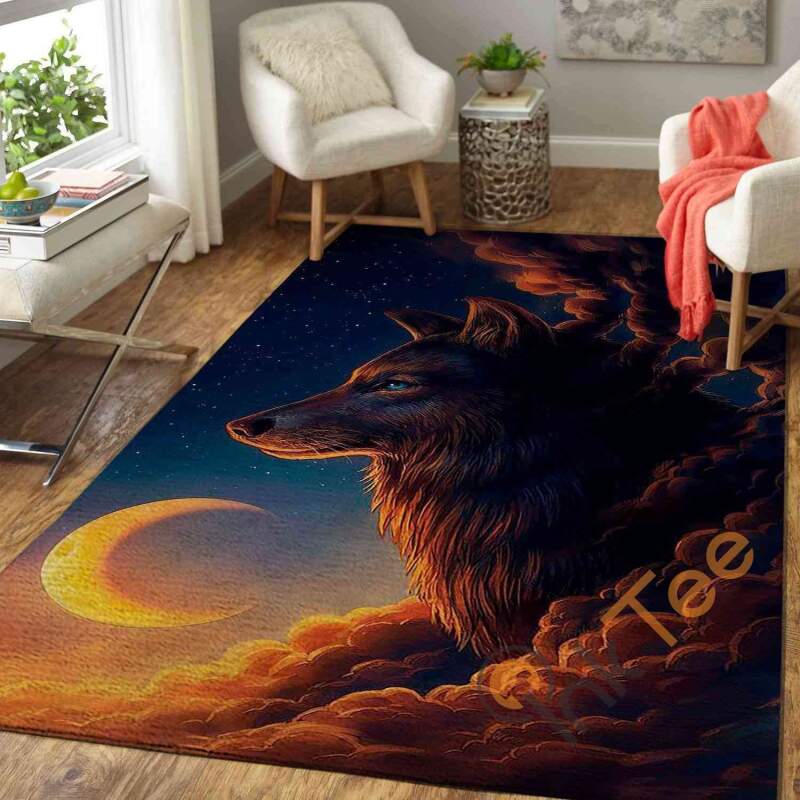 Wolf Area Rectangle Rug