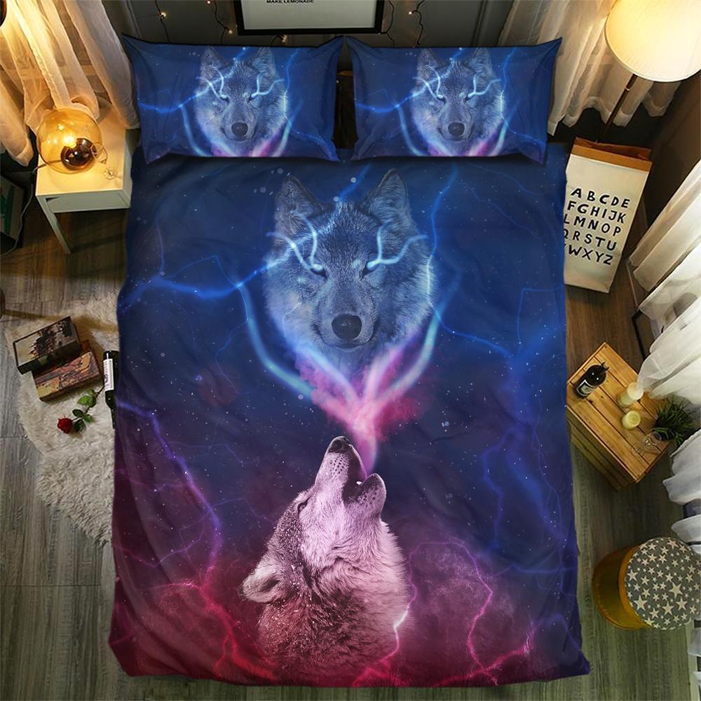 Wolf Breathepirit 3D Customized Duvet Cover Bedding Set