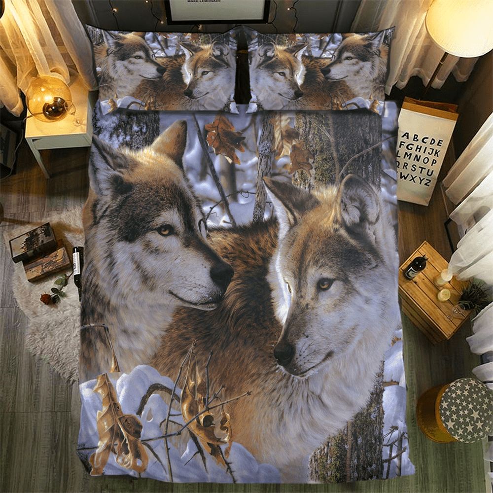Wolf Collection 3D Customized Duvet Cover Bedding Set