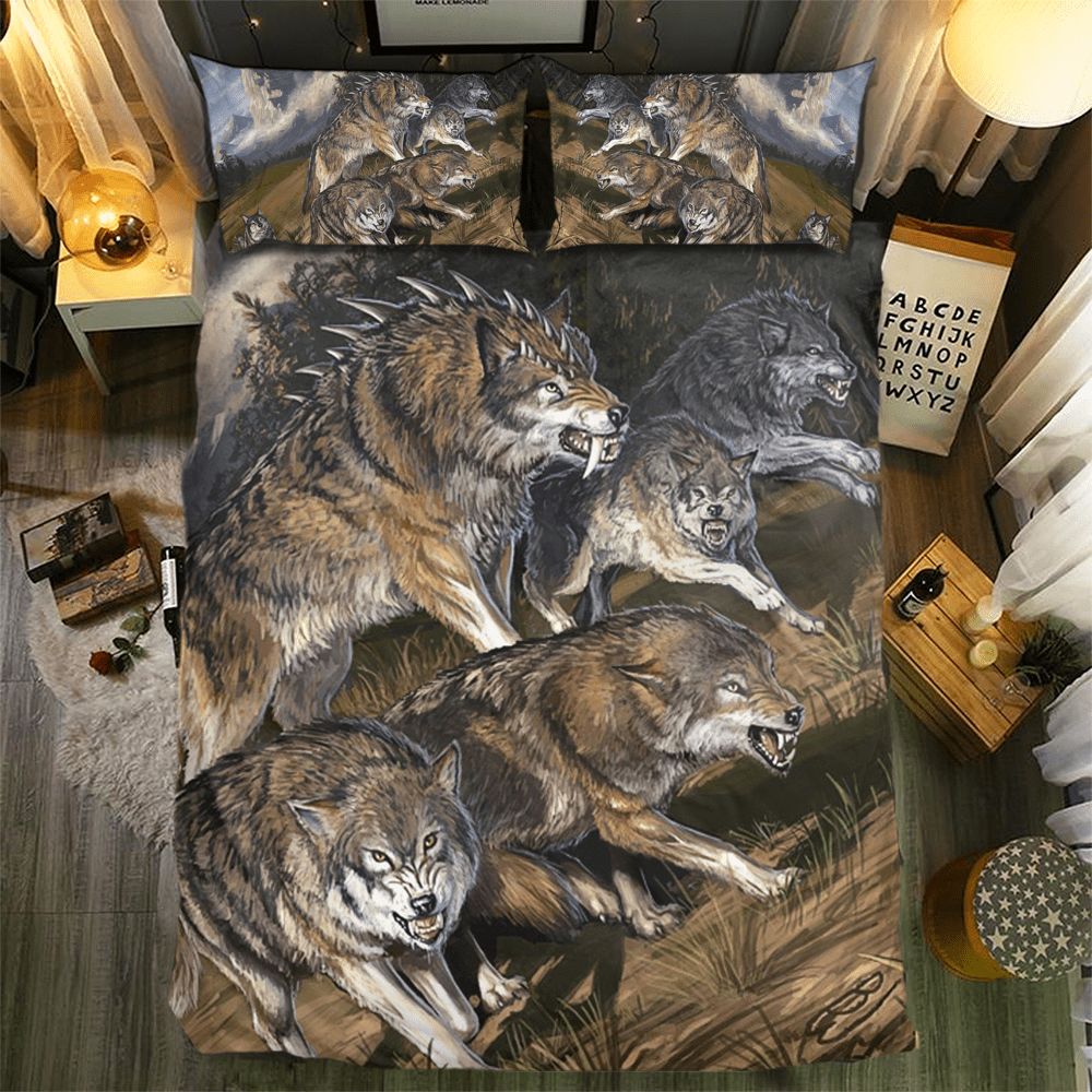 Wolf Collection 3D Customized Duvet Cover Bedding Set