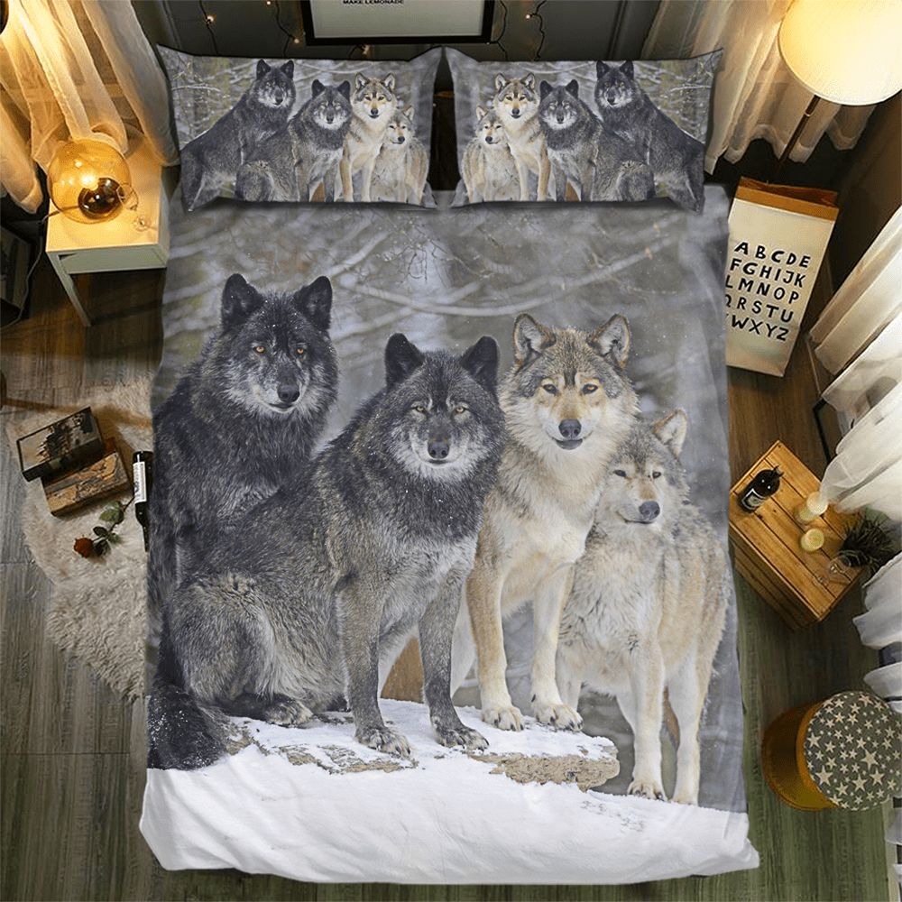 Wolf Collection 3D Customized Duvet Cover Bedding Set