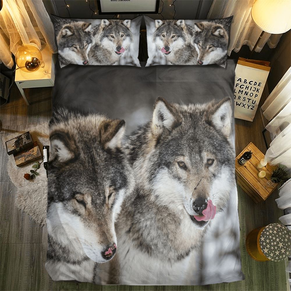 Wolf Collection 3D Customized Duvet Cover Bedding Set