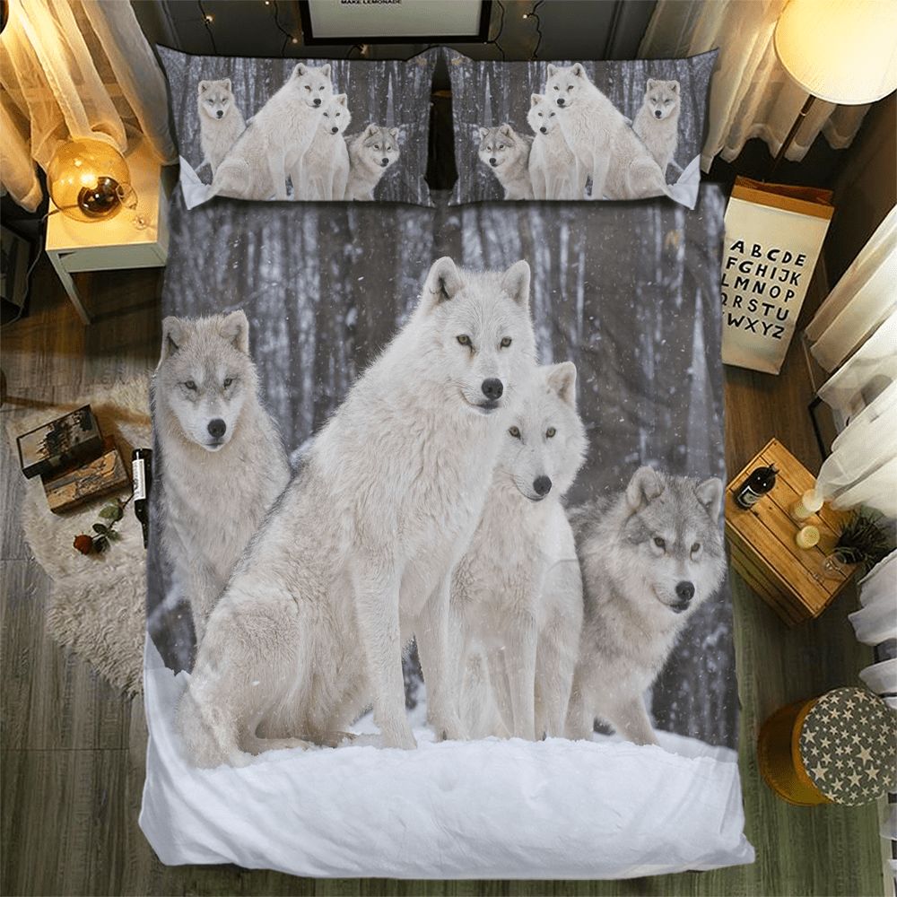 Wolf Collection 3D Customized Duvet Cover Bedding Set