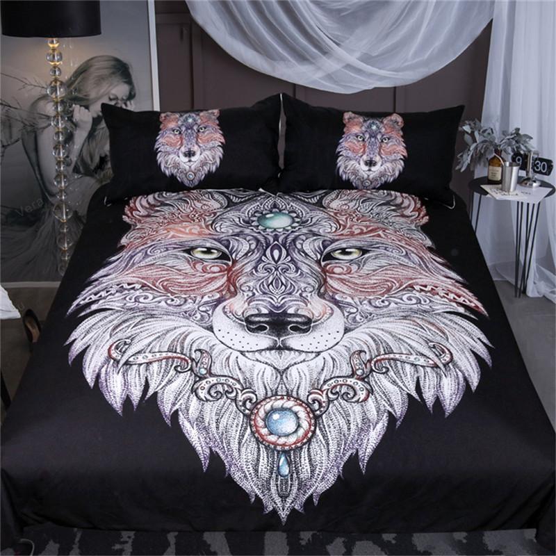 Wolf Head Duvet Cover Bedding Set