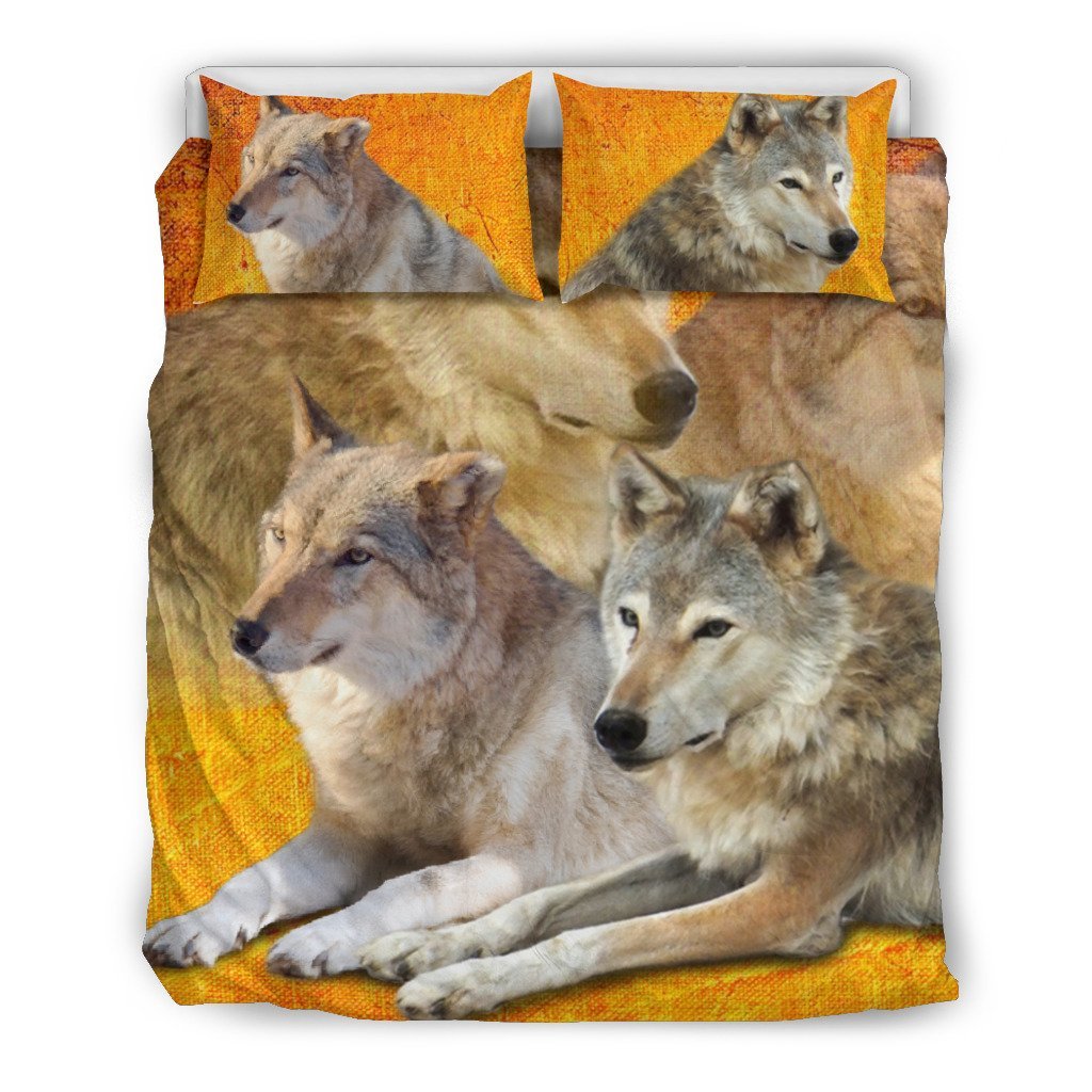 Wolf Love 3D Customized Duvet Cover Bedding Set