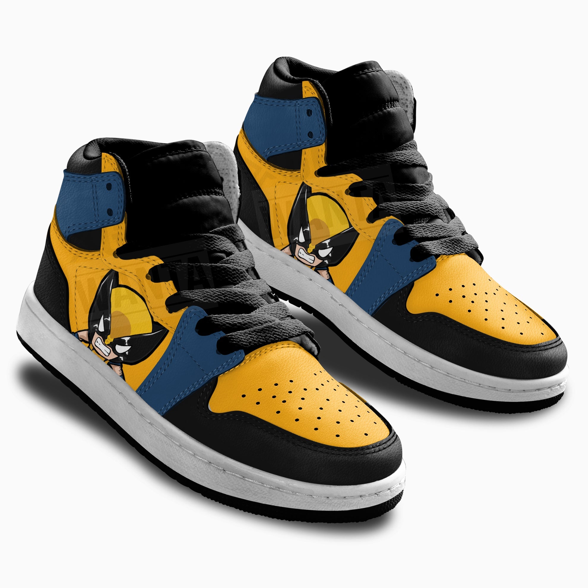Wolverine Superhero Kid Sneakers For Kids, Air Jordan Hightop