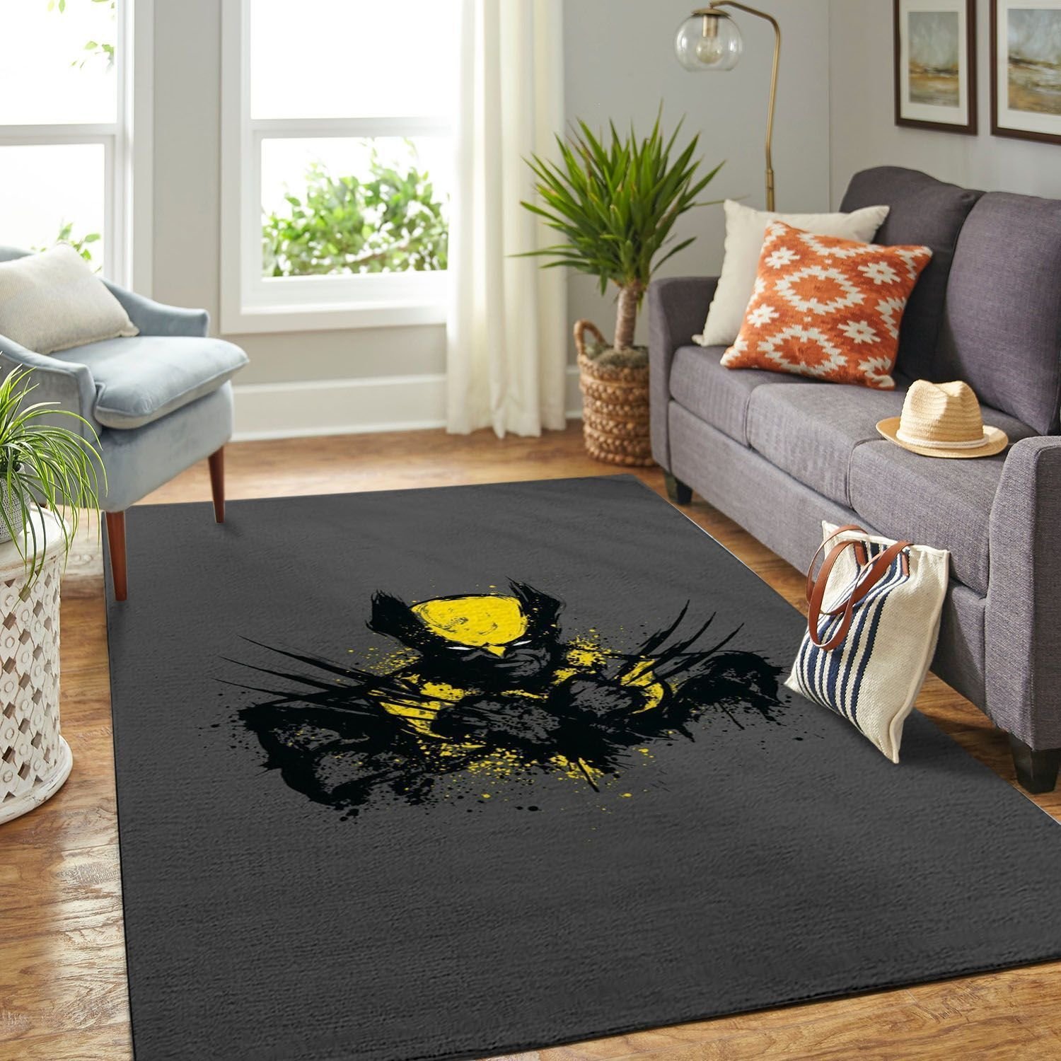 Wolverine Xmen Living Room Area Rectangle Rug