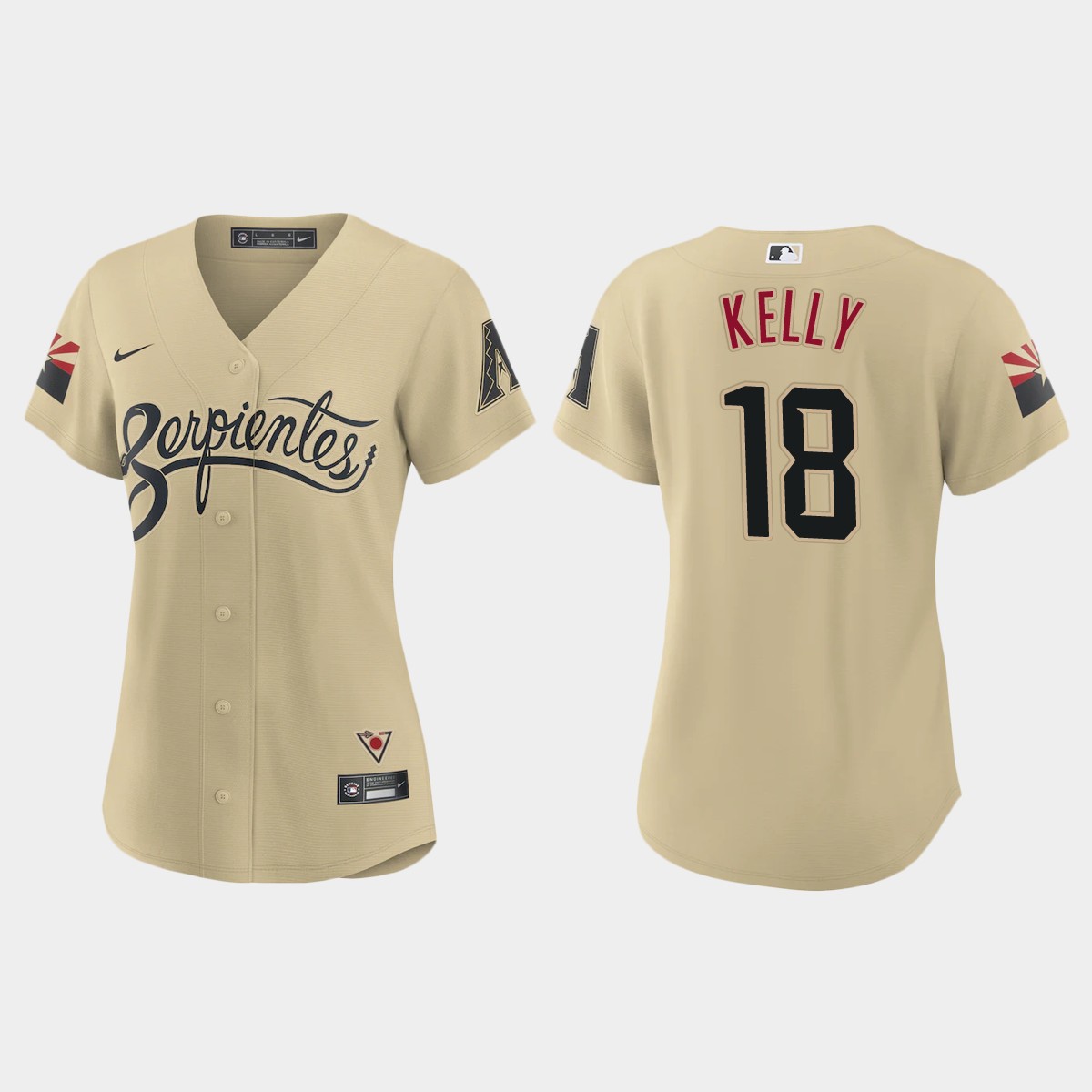Women Arizona Diamondbacks Carson Kelly Gold 2021 City Connect Jersey
