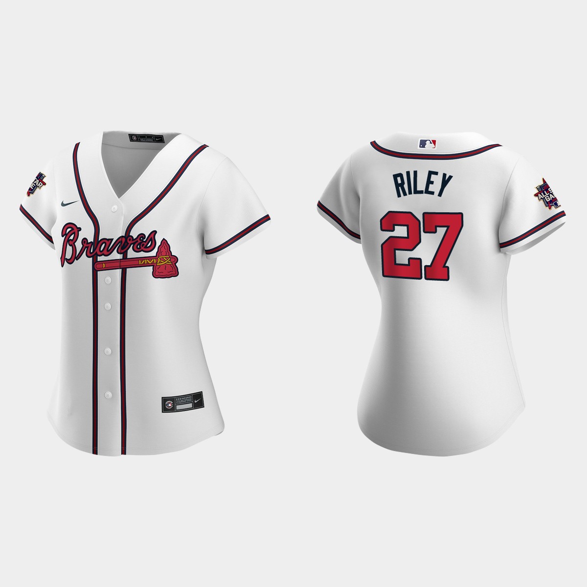 Women Atlanta Braves Austin Riley White 2021 MLB All-Star Game Jersey