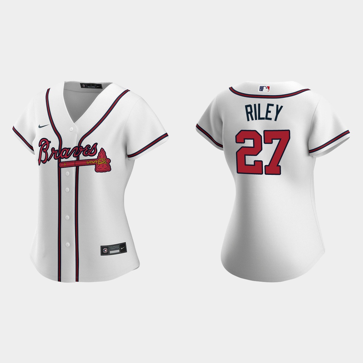 Women Atlanta Braves Austin Riley White Jersey