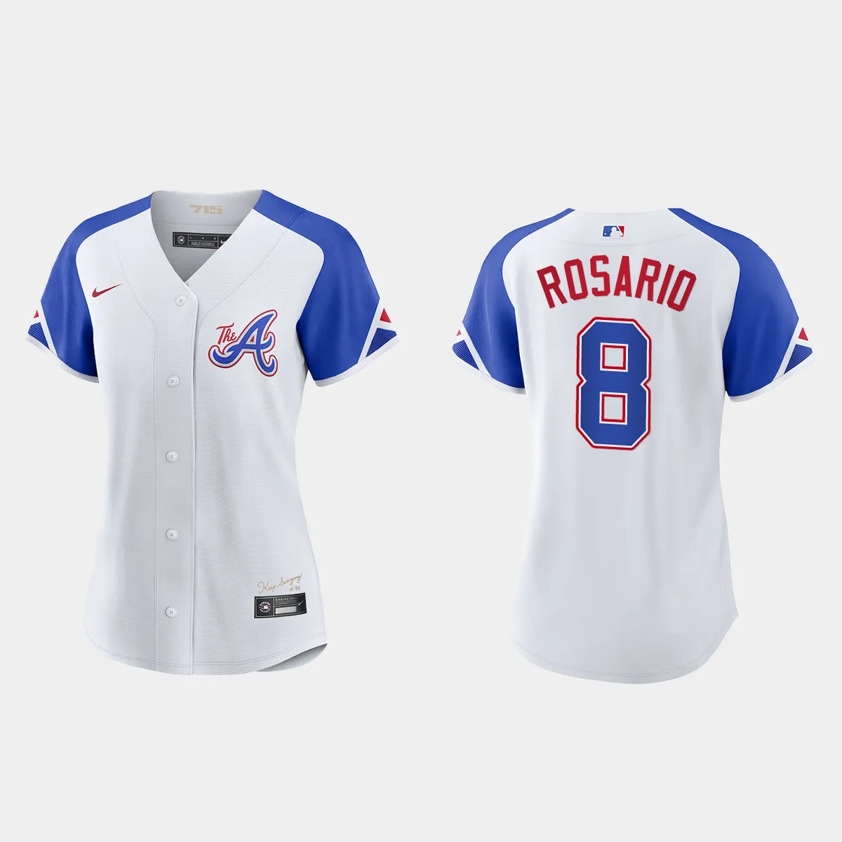 Women Atlanta Braves Eddie Rosario White 2023 City Connect Jersey