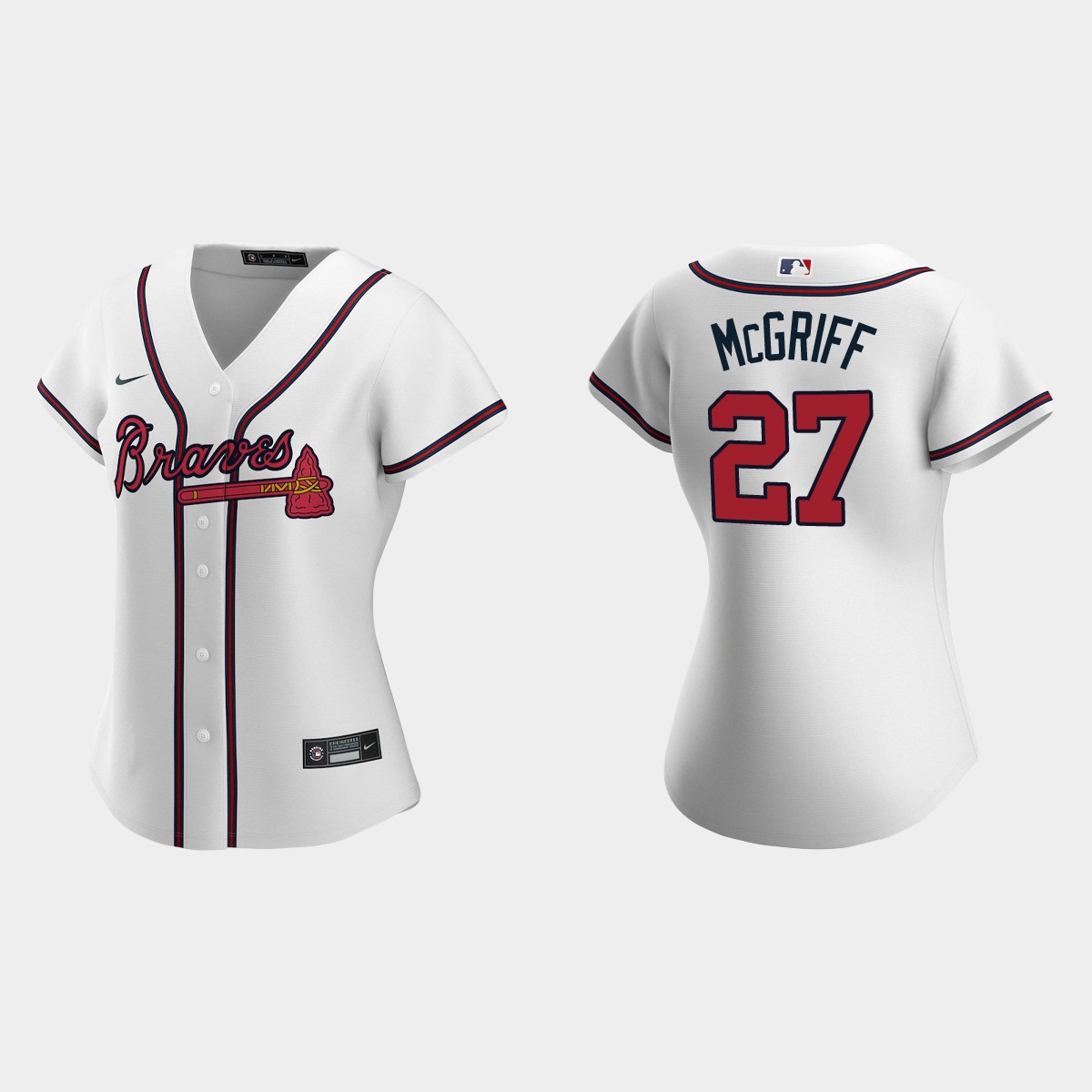 Women Atlanta Braves Fred McGriff White Jersey