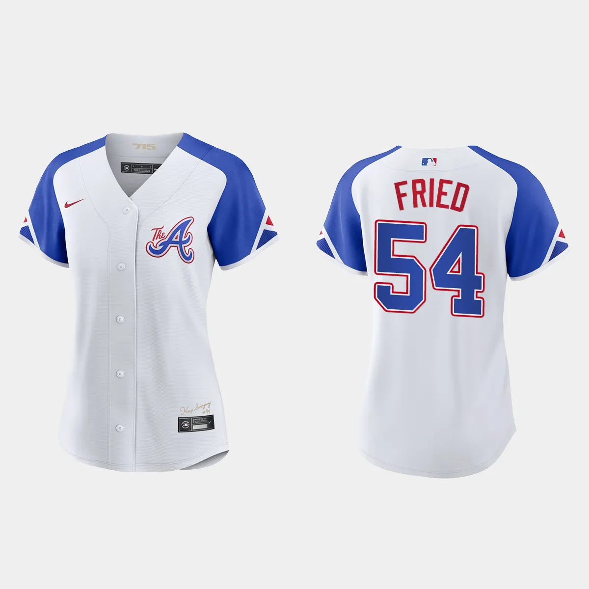 Women Atlanta Braves Max Fried White 2023 City Connect Jersey