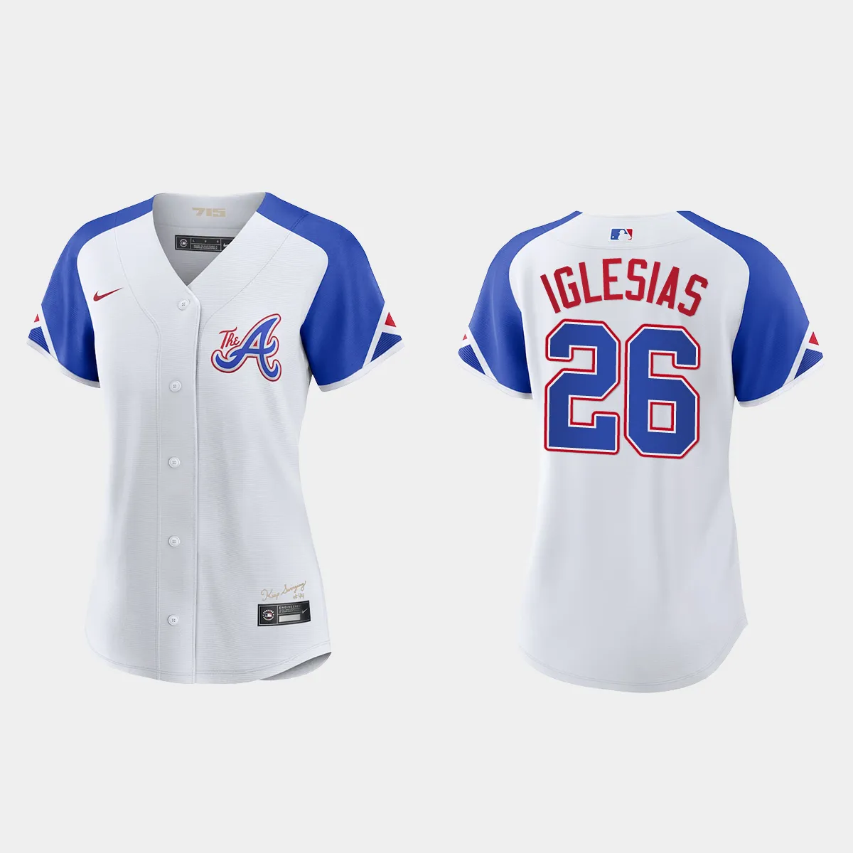 Women Atlanta Braves Raisel Iglesias White 2023 City Connect Jersey