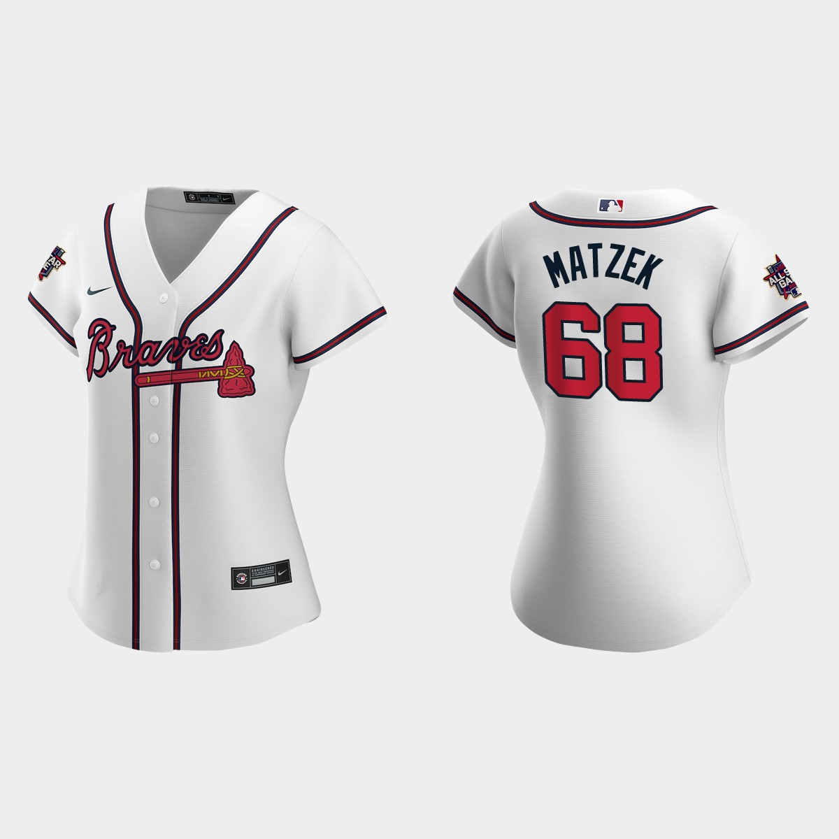 Women Atlanta Braves Tyler Matzek White 2021 MLB All-Star Game Jersey