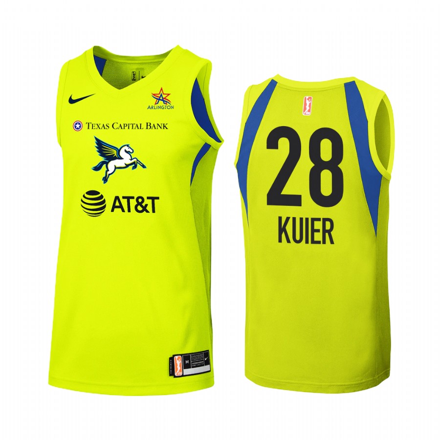 Women Awak Kuier Dallas Wings 2021 Draft Second Pick Green Jersey WNBA