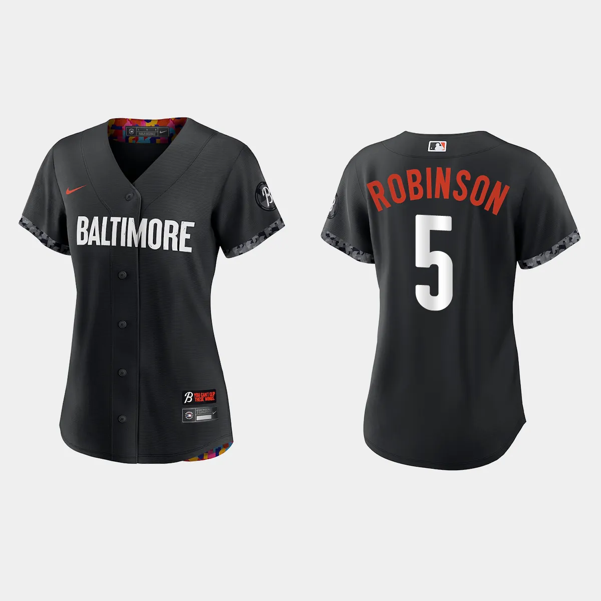 Women Baltimore Orioles Brooks Robinson Black 2023 City Connect Jersey