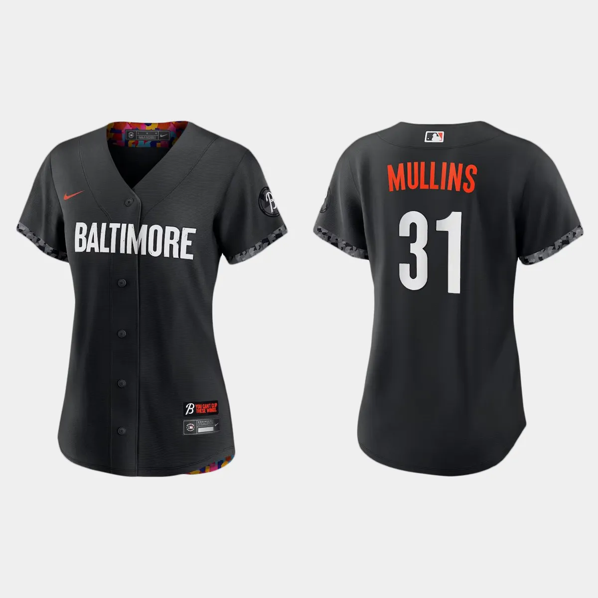Women Baltimore Orioles Cedric Mullins Black 2023 City Connect Jersey