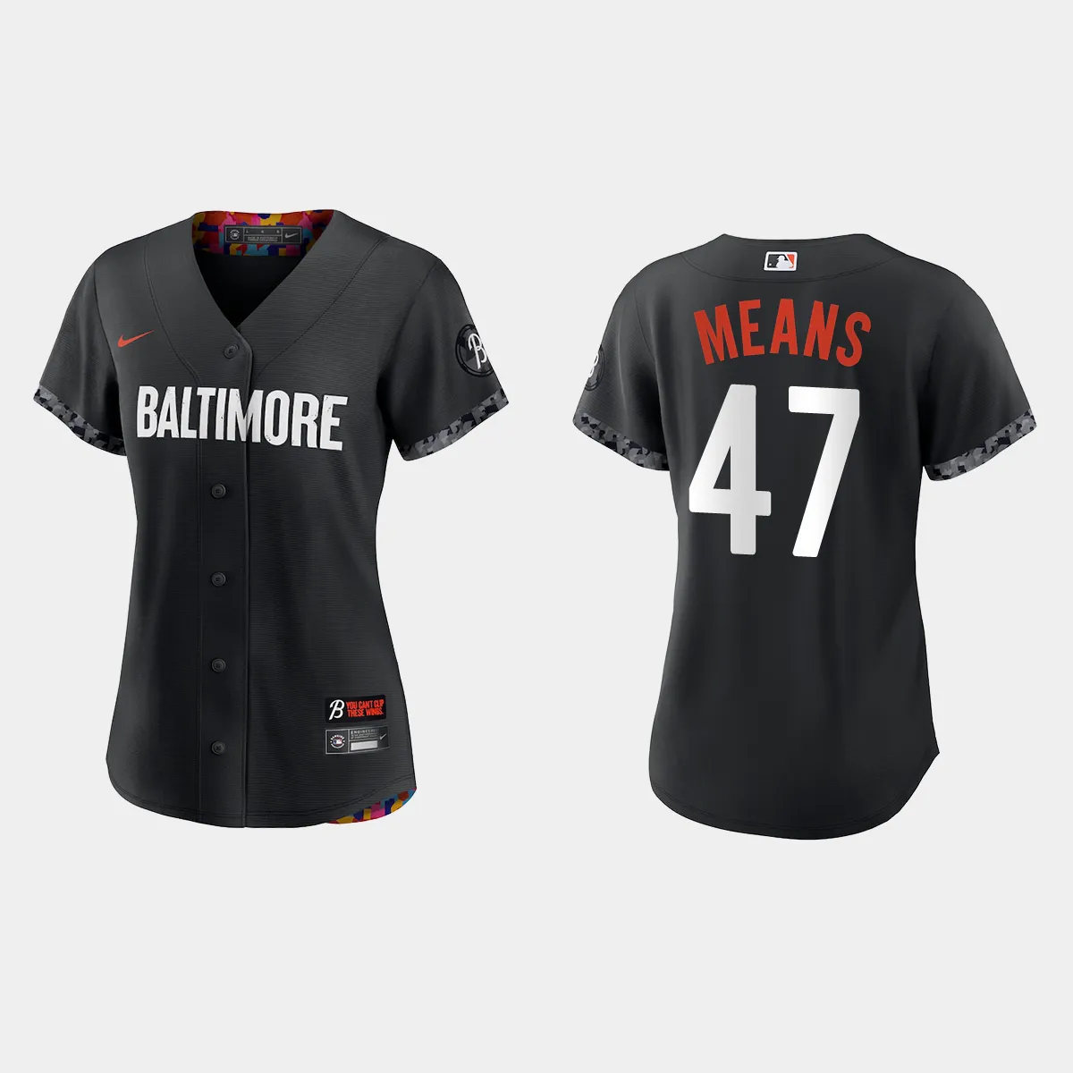Women Baltimore Orioles John Means Black 2023 City Connect Jersey