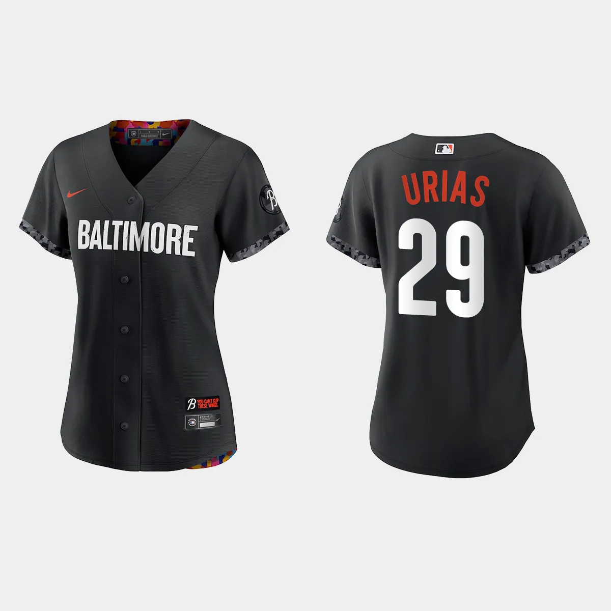Women Baltimore Orioles Ramon Urias Black 2023 City Connect Jersey