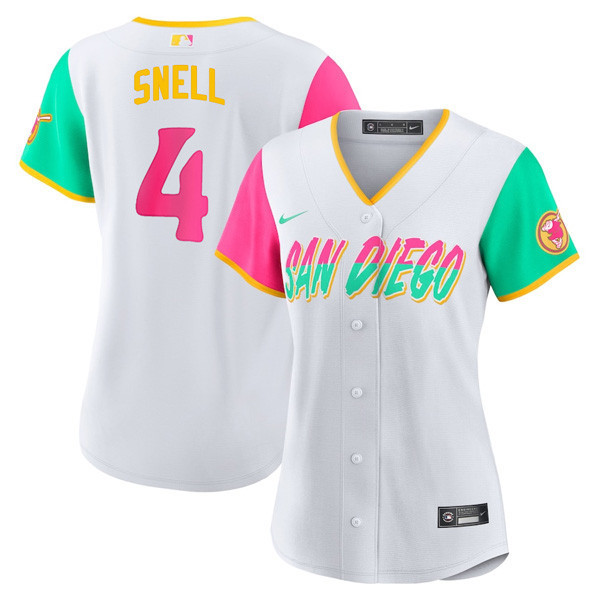 Women Blake Snell San Diego Padres Cool Base "Vibrant" City Connect Jersey 2022 - All Stitched