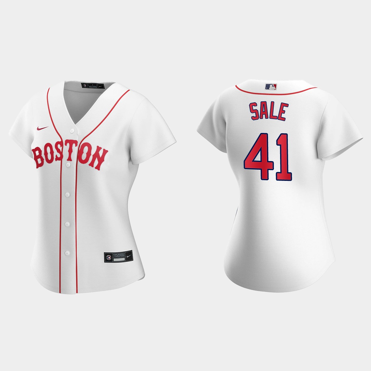 Women Boston Red Sox Chris Sale White 2021 Patriots' Day Jersey
