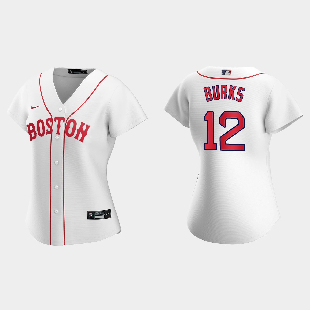 Women Boston Red Sox Ellis Burks White 2021 Patriots' Day Jersey