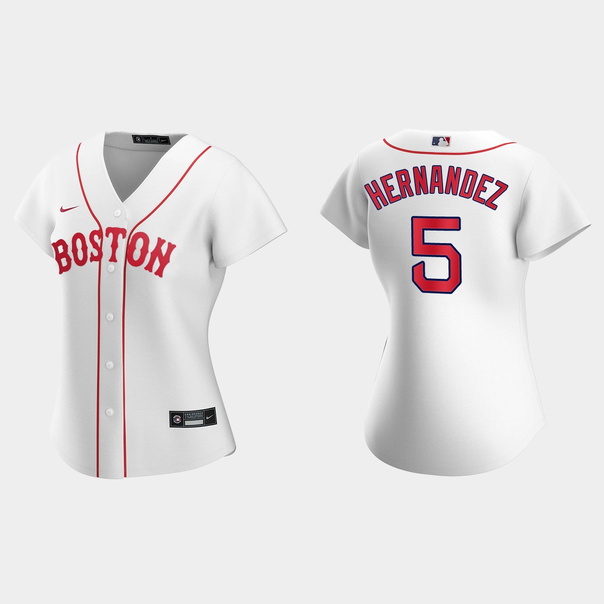 Women Boston Red Sox Enrique Hernandez White 2021 Patriots' Day Jersey