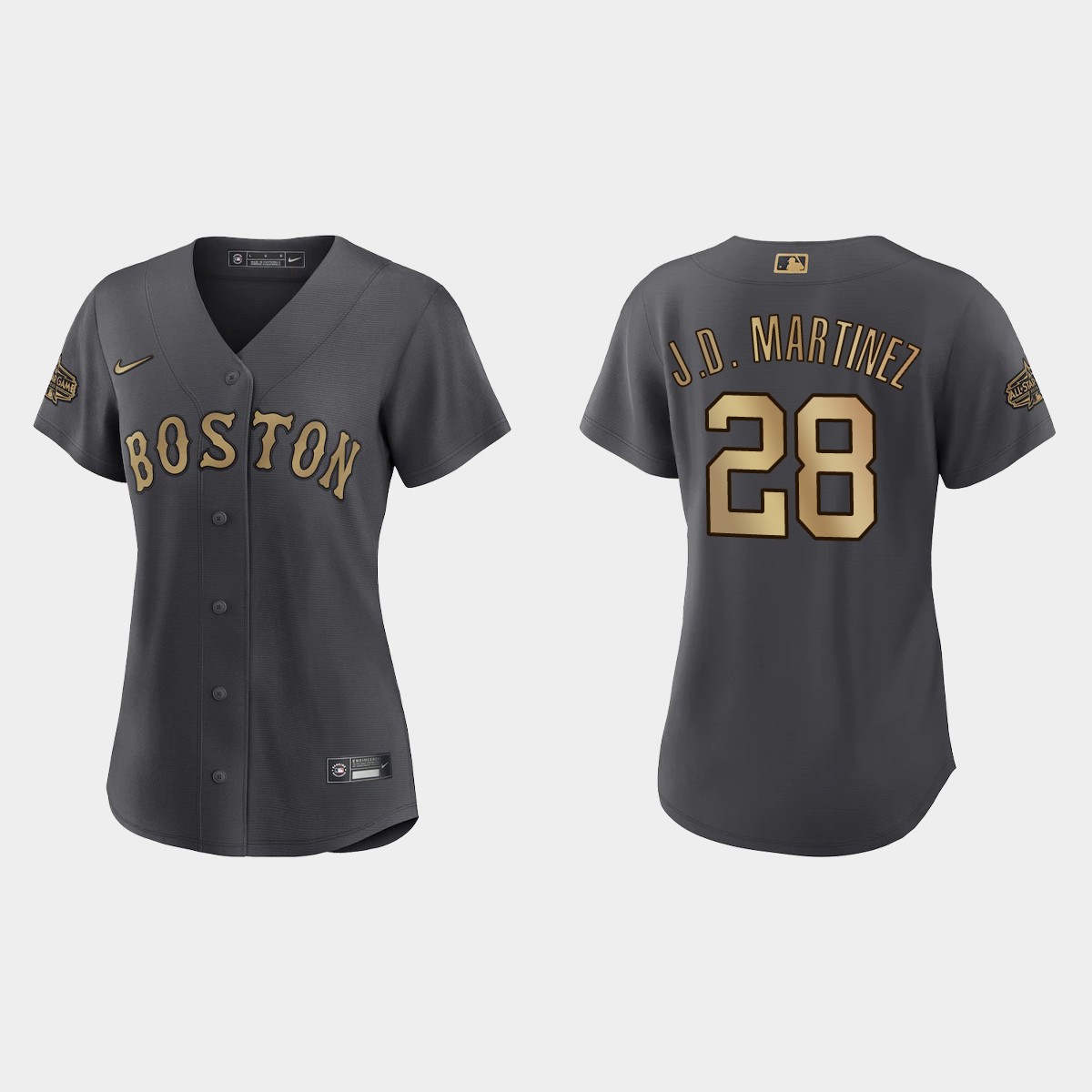 Women Boston Red Sox J.D. Martinez Charcoal 2022 MLB All-Star Game Jersey