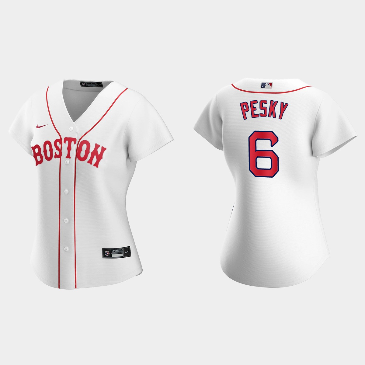 Women Boston Red Sox Johnny Pesky White 2021 Patriots' Day Jersey